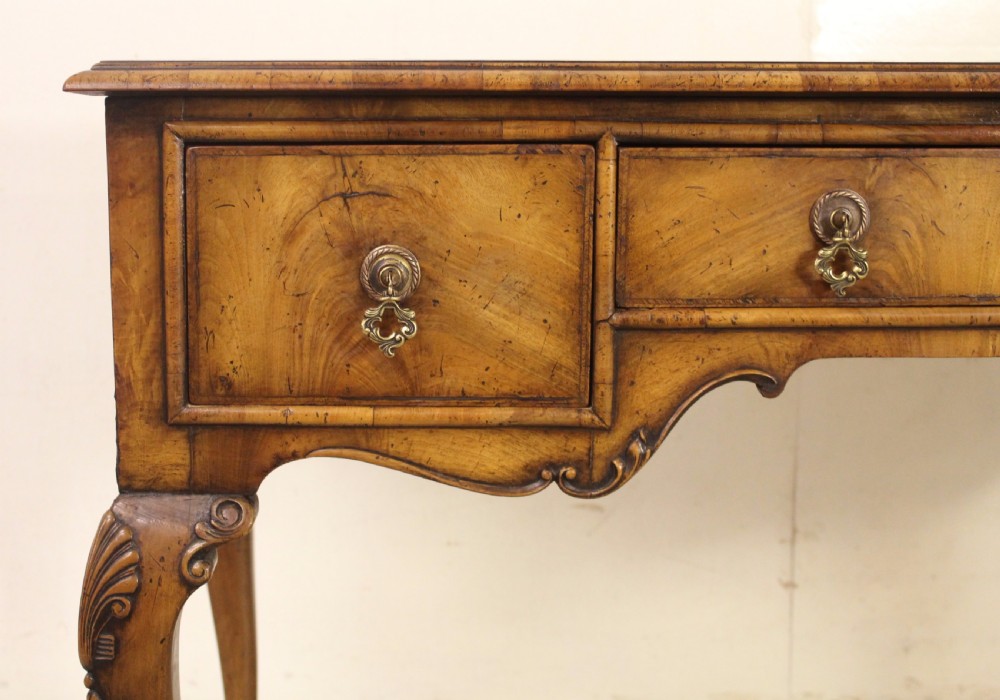 Queen Anne Style Burr Walnut Side Table View VII