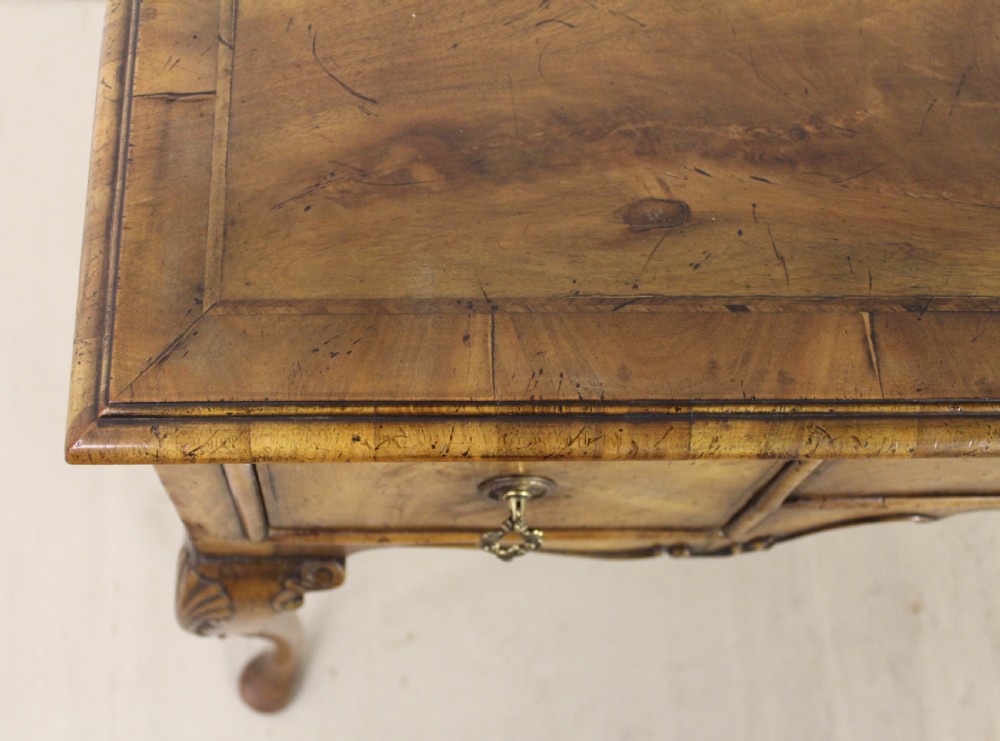 Queen Anne Style Burr Walnut Side Table View XII