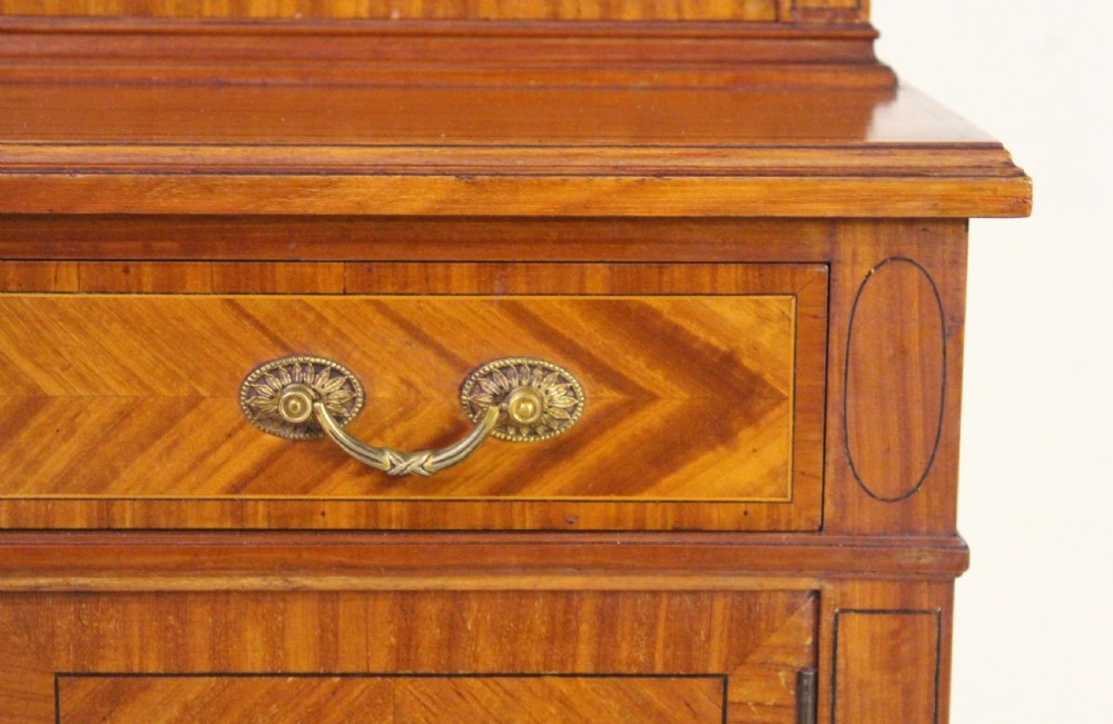Inlaid Satinwood Bookcase Cabinet View X