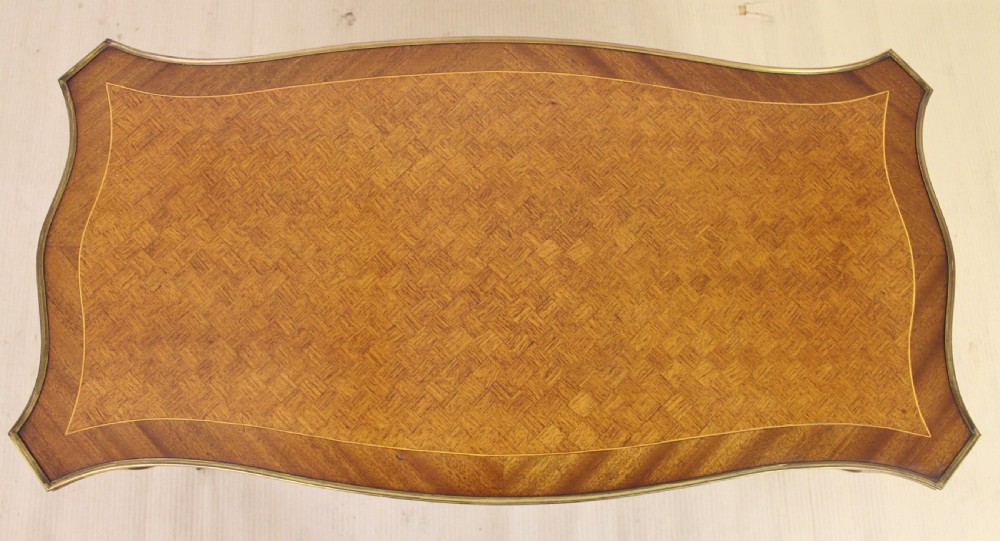 French Kingwood Parquetry Coffee Table View IV