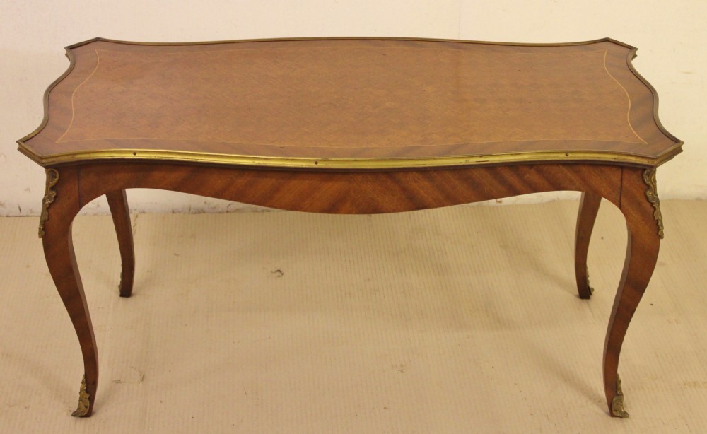 French Kingwood Parquetry Coffee Table View VI