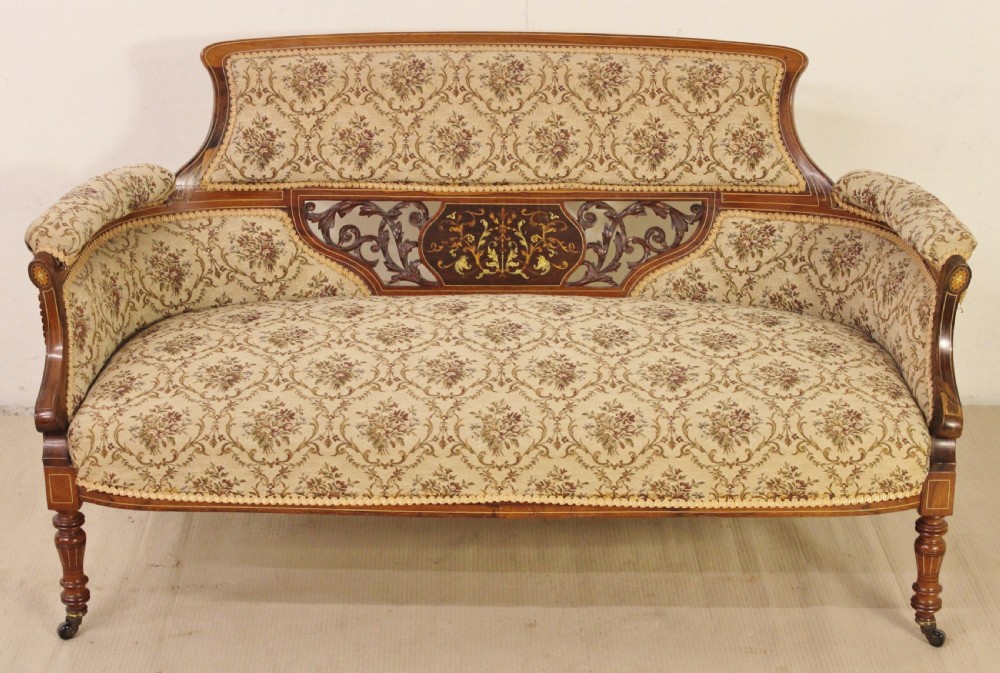 3 Piece Inlaid Rosewood Salon Suite View II