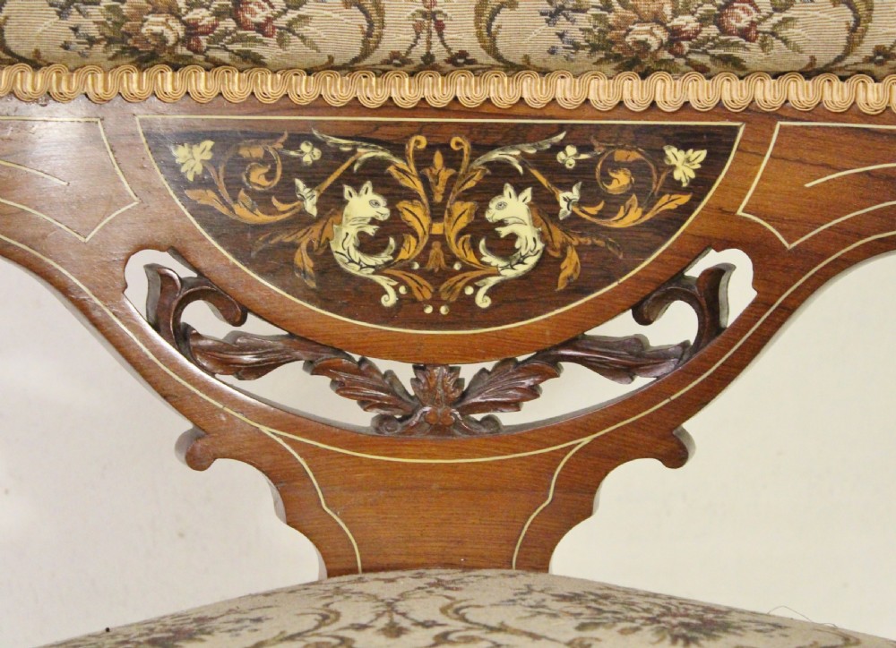 3 Piece Inlaid Rosewood Salon Suite View IV