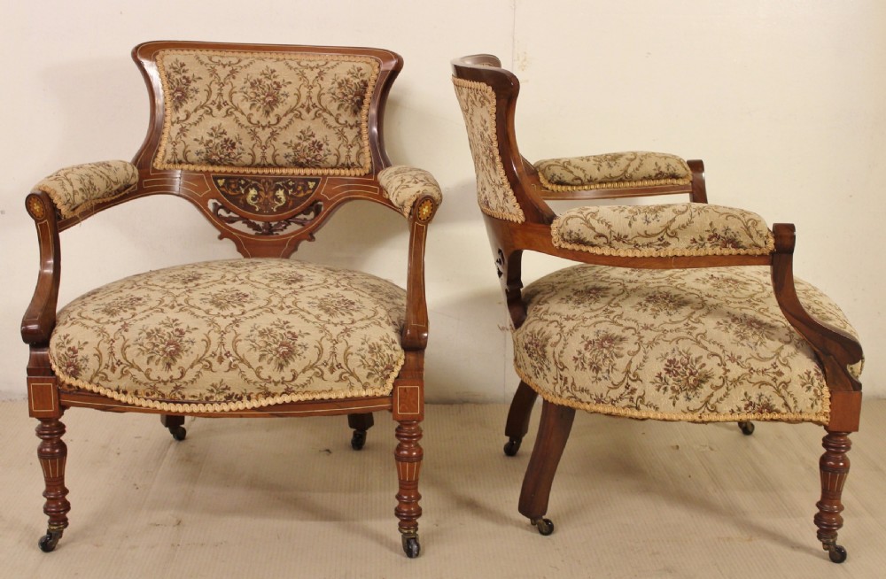 3 Piece Inlaid Rosewood Salon Suite View XII
