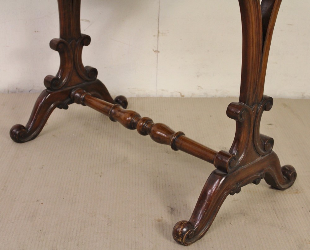 Victorian Inlaid Burr Walnut Side Table View XI