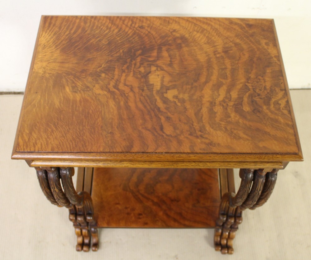 Burr Walnut Nest of 3 Tables View VI