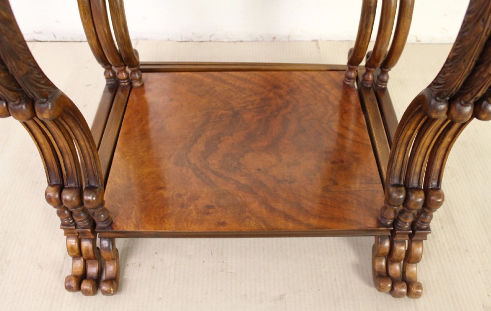 Burr Walnut Nest of 3 Tables View XII