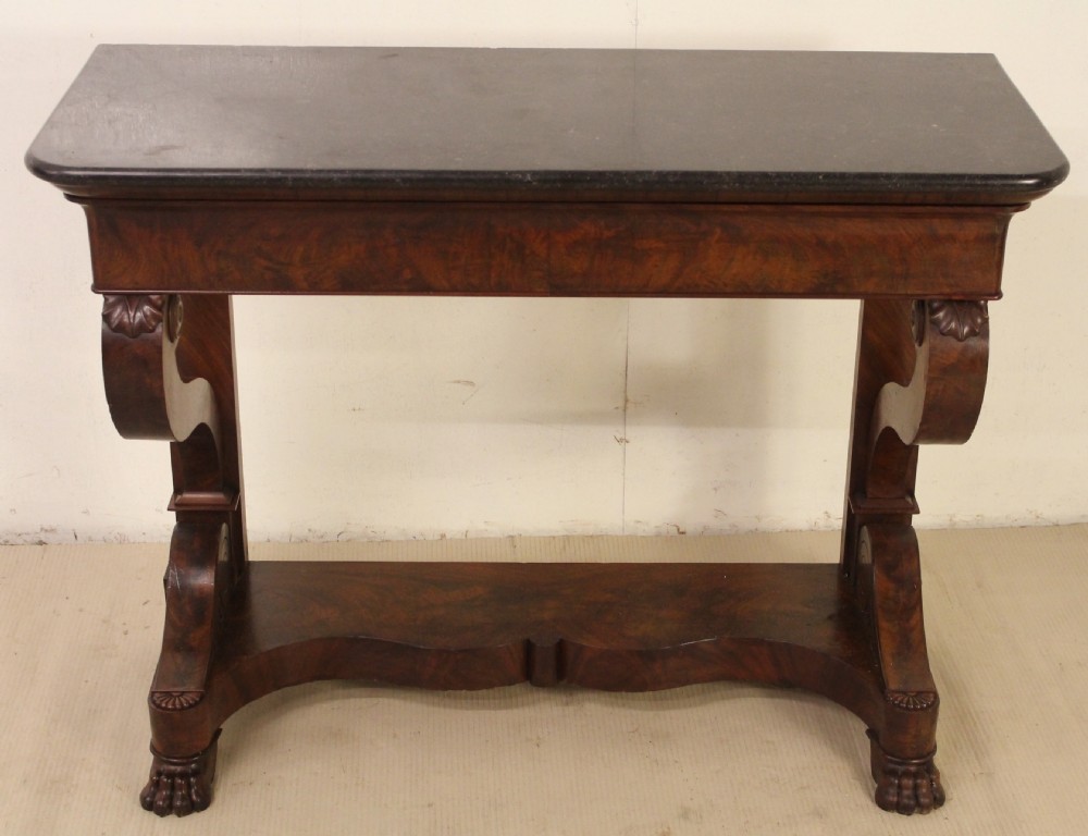 Marble Topped Mahogany Console Table View II