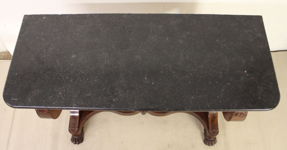 Marble Topped Mahogany Console Table View V