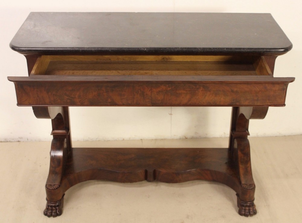 Marble Topped Mahogany Console Table View VI
