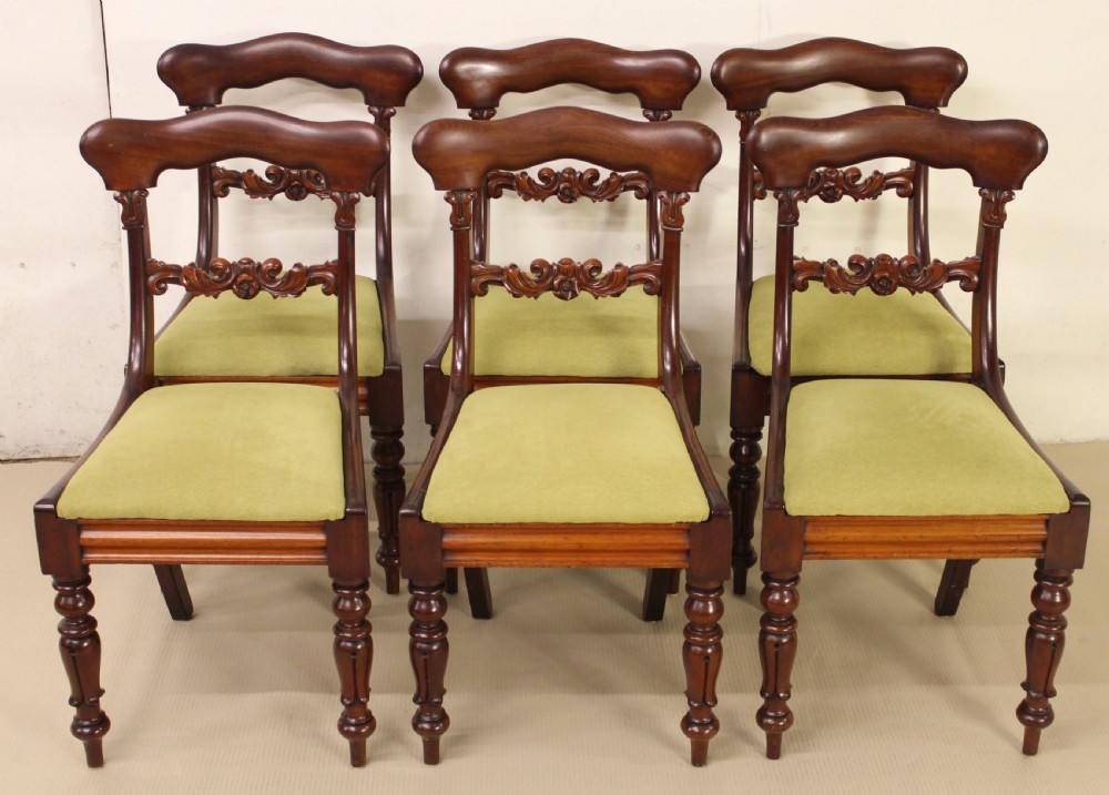 Set of 6 Early Victorian Mahogany Dining Chairs View VII