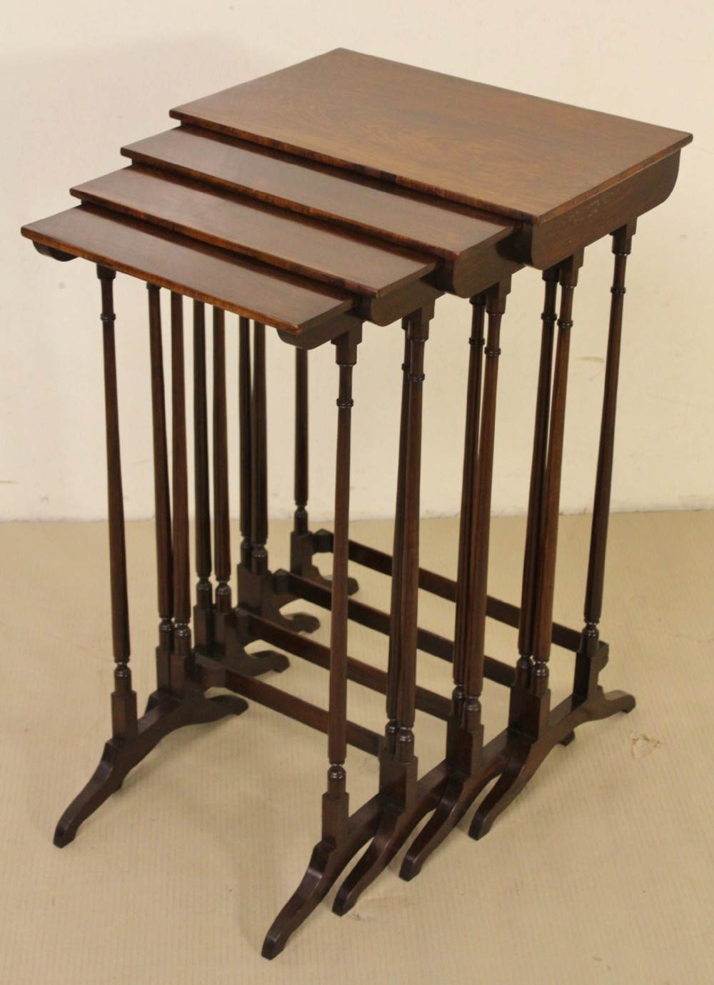 Regency Rosewood Nest of 4 Tables