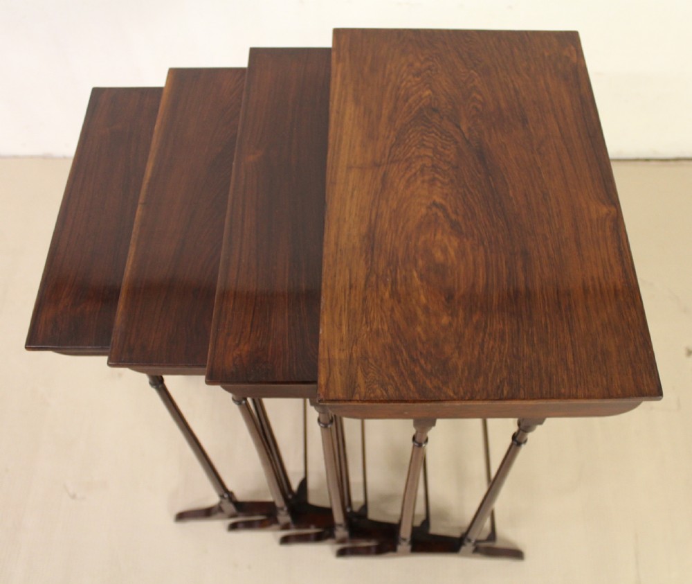 Regency Rosewood Nest of 4 Tables View III