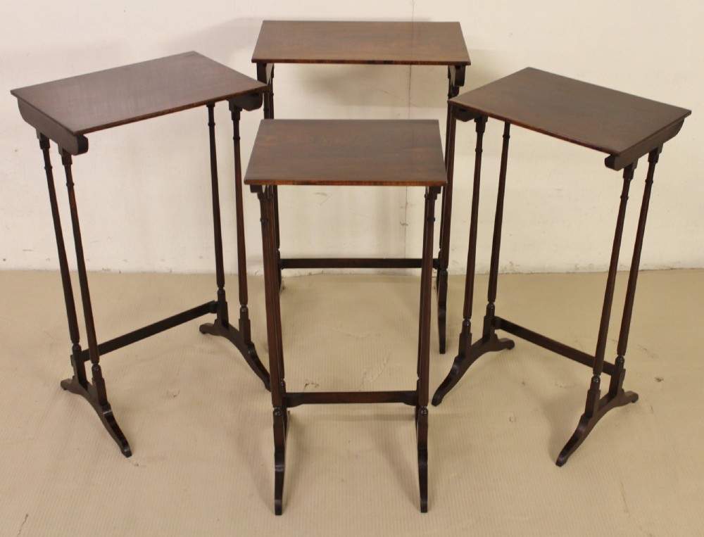 Regency Rosewood Nest of 4 Tables View V