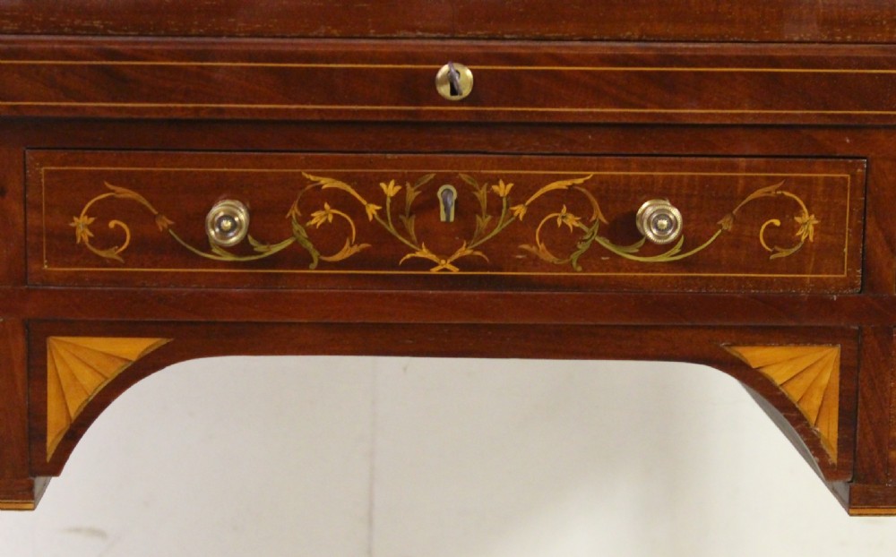 Finest Quality Inlaid Mahogany Cylinder Bureau View X