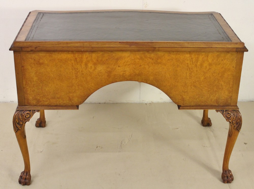 Serpentine Fronted Burr Walnut Writing Table View III