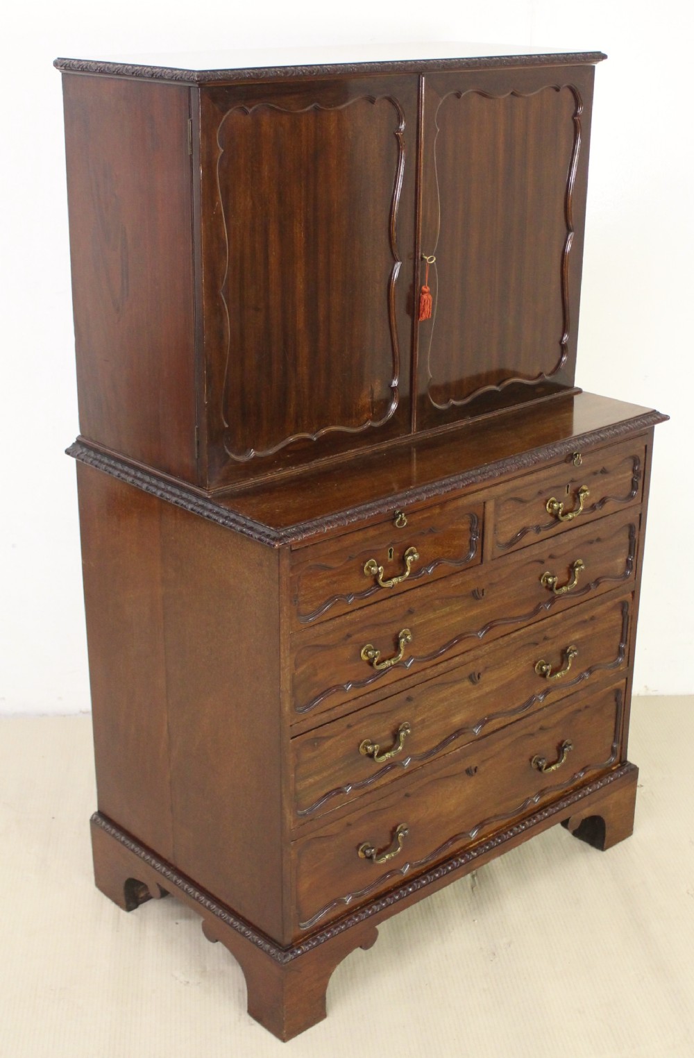 Victorian Mahogany Estate Cabinet on Chest