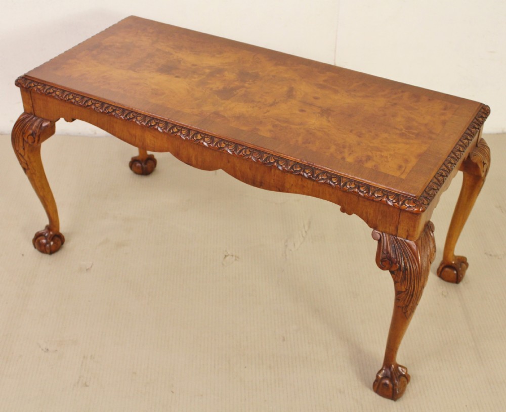 Rectangular Burr Walnut Coffee Table