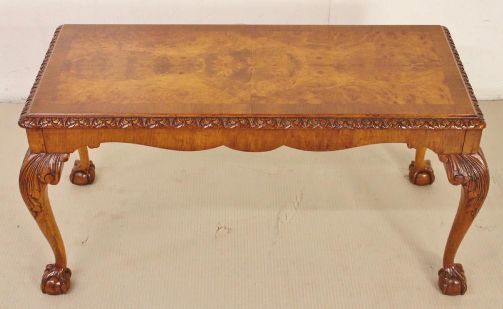 Rectangular Burr Walnut Coffee Table View II