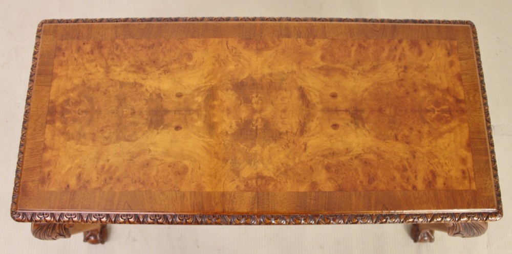 Rectangular Burr Walnut Coffee Table View V