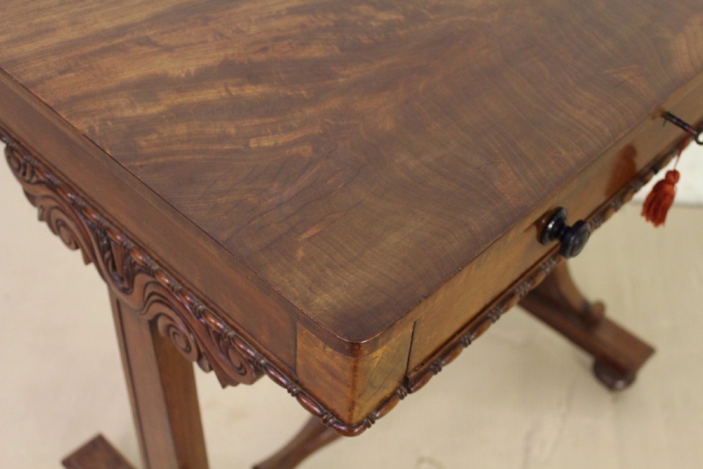 William IV Flame Mahogany Work Table View XI