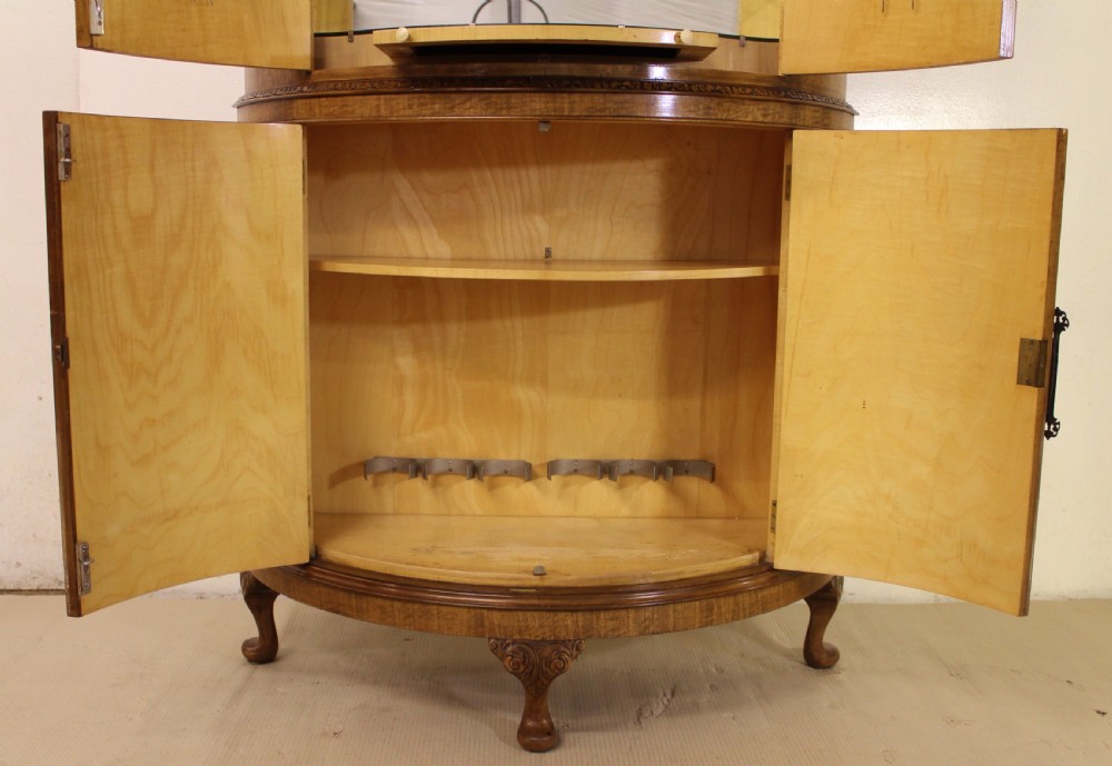 Art Deco Burr Walnut Cocktail Cabinet View XII