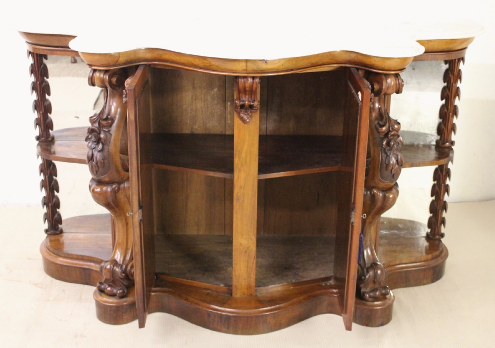 Victorian Walnut Marble Topped Chiffonier View II