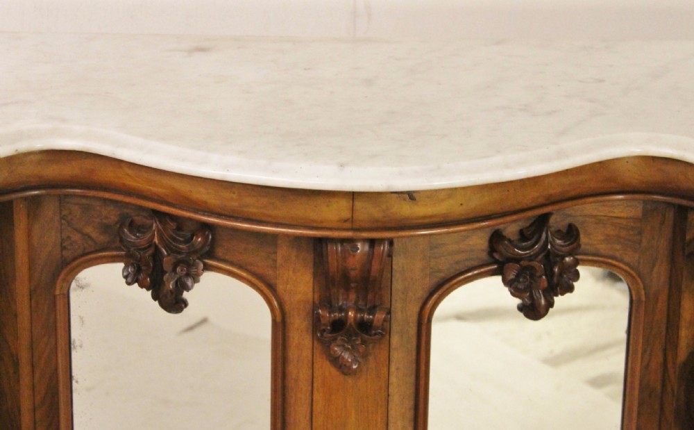 Victorian Walnut Marble Topped Chiffonier View VI