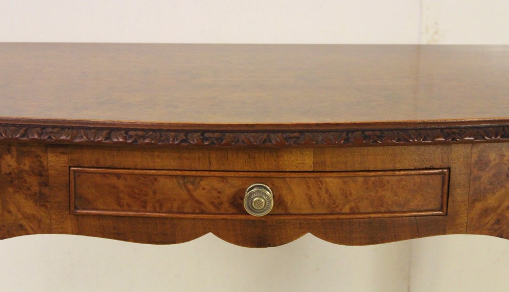 Burr Walnut Side Console Table View II