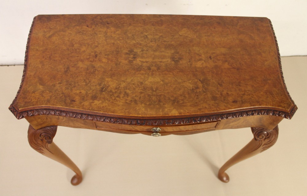 Burr Walnut Side Console Table View III