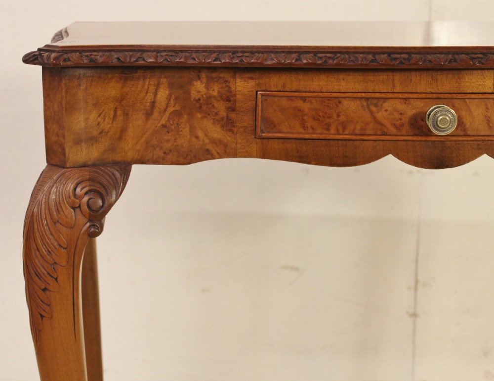 Burr Walnut Side Console Table View VIII