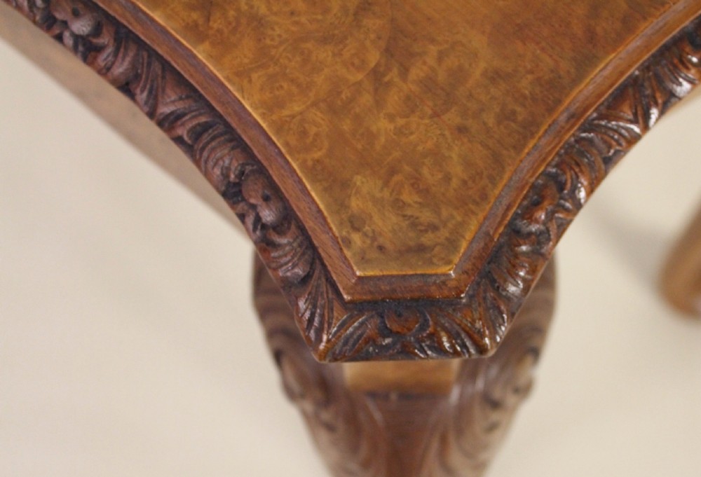 Burr Walnut Side Console Table View IX