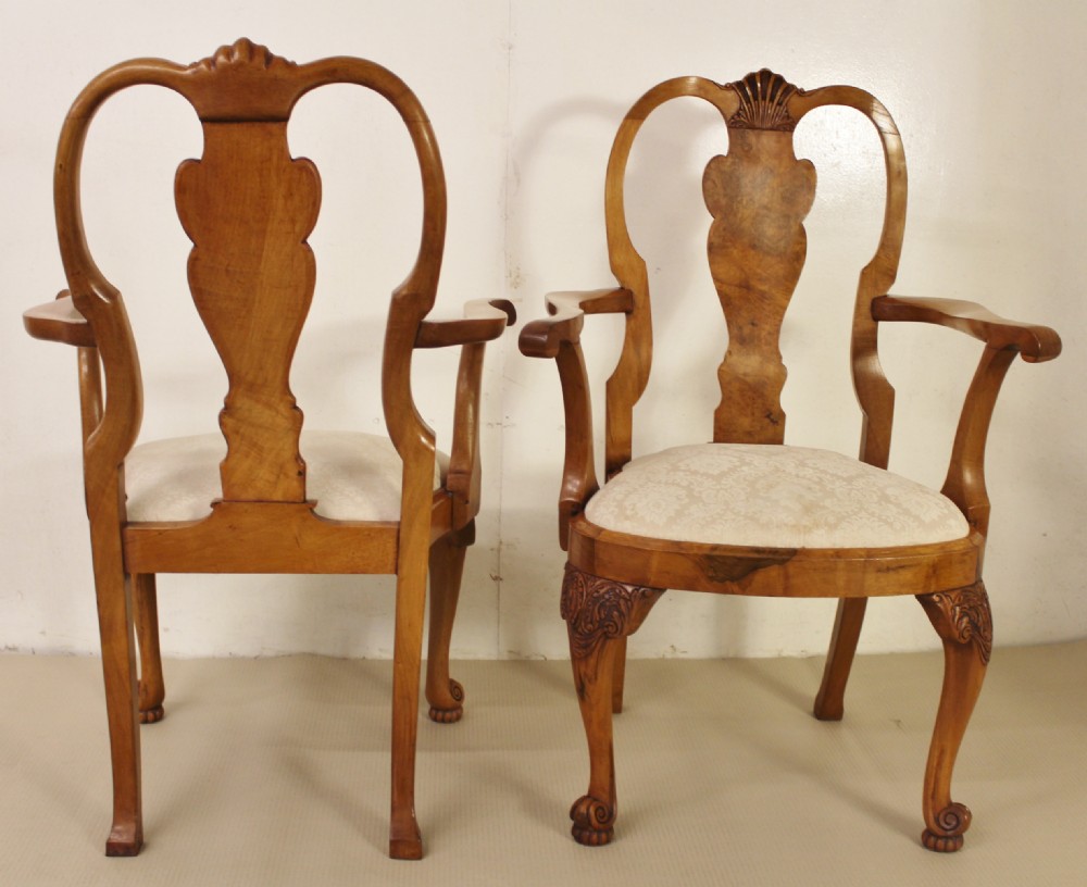 Pair of Walnut Armchairs View VI