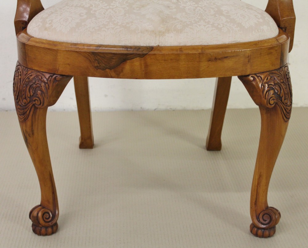 Pair of Walnut Armchairs View XI