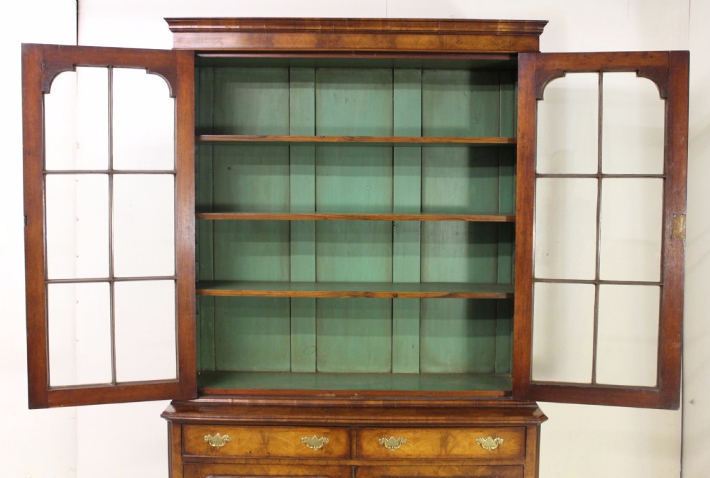 Burr Walnut Library Bookcase View IV