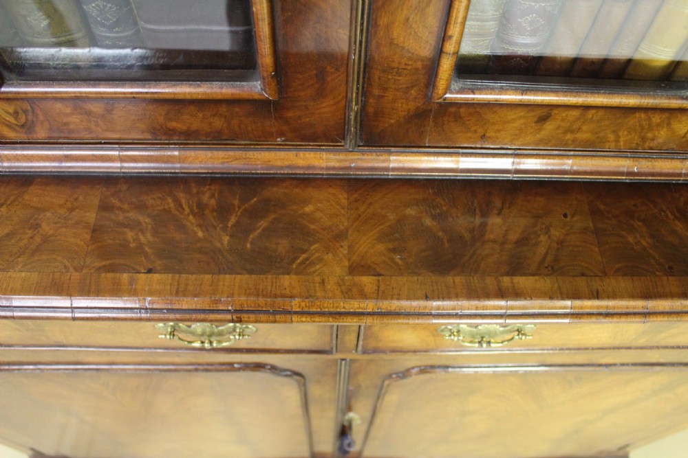 Burr Walnut Library Bookcase View V