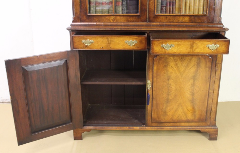 Burr Walnut Library Bookcase View XIII