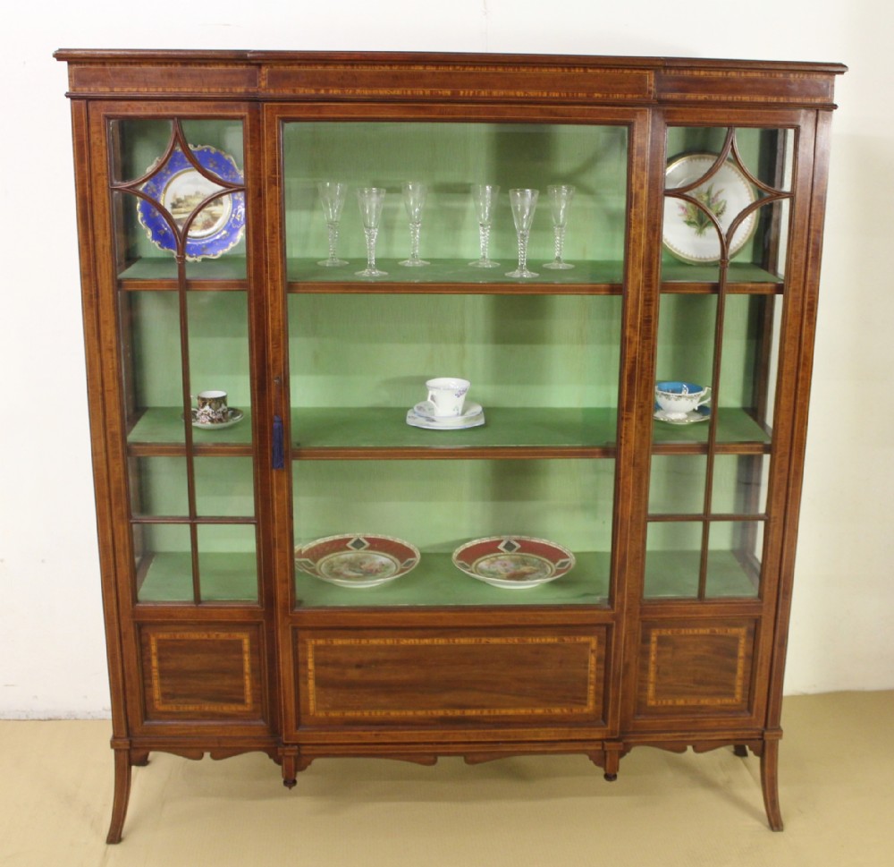 Edwards and Roberts Inlaid Mahogany Display Cabinet