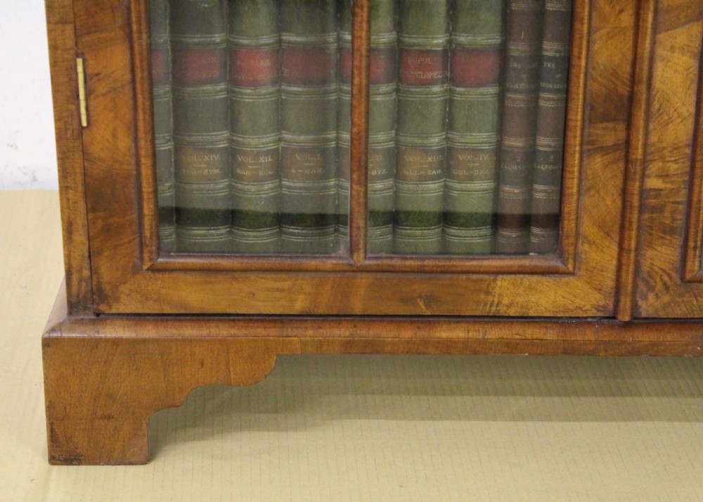 Burr Walnut Glazed Bookcase View VIII