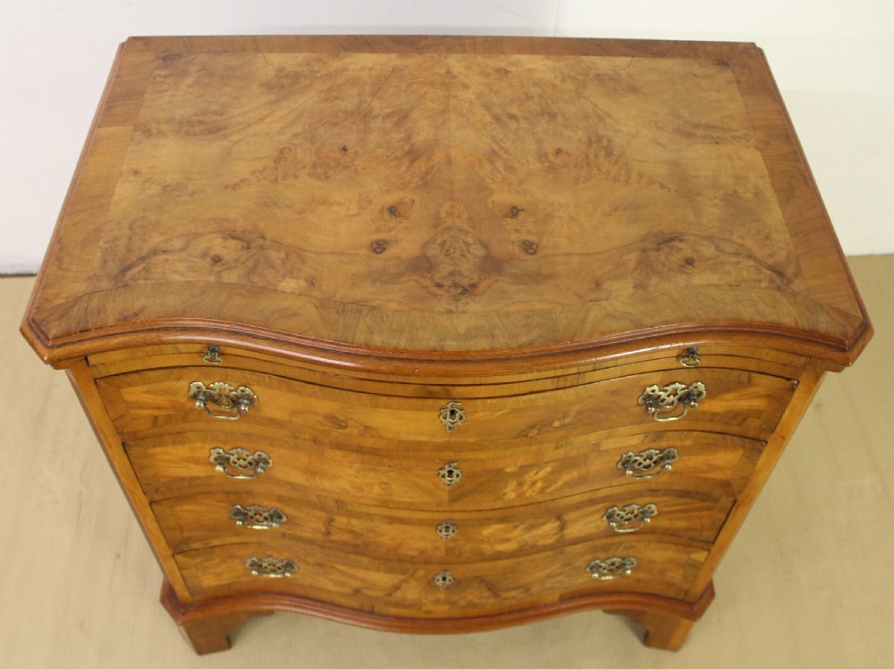 Burr Walnut Bachelors Chest of Drawers View V