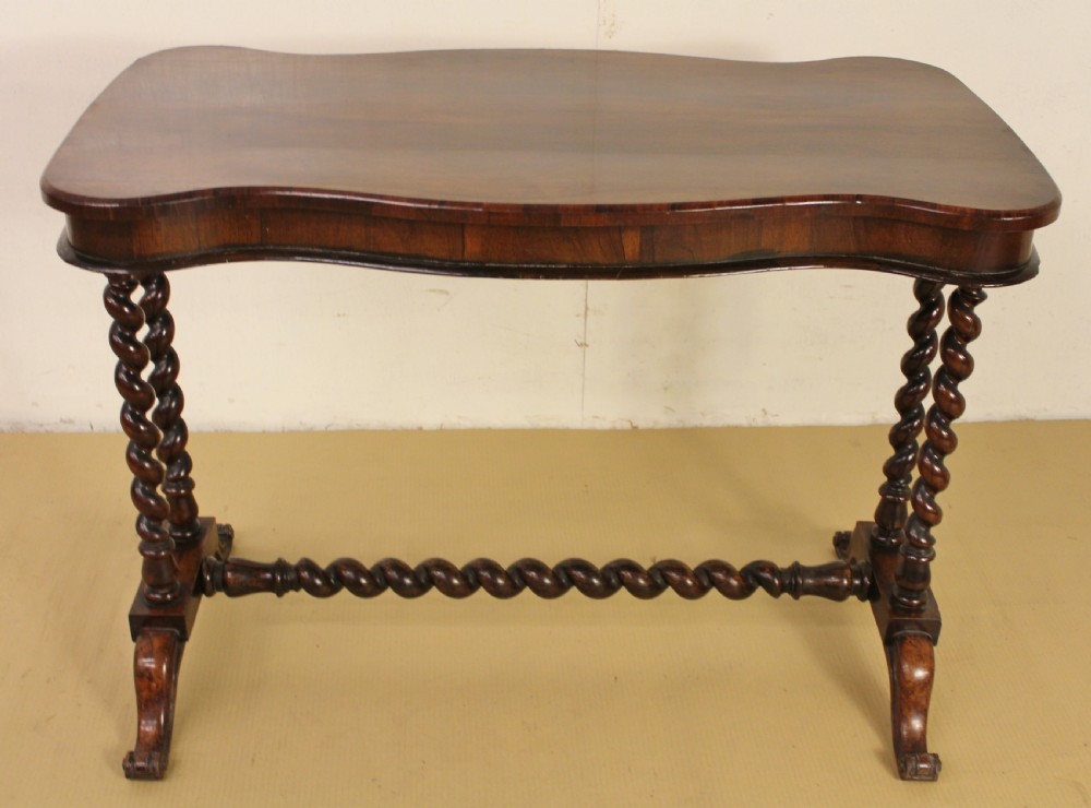Victorian Rosewood Stretcher Table View VIII