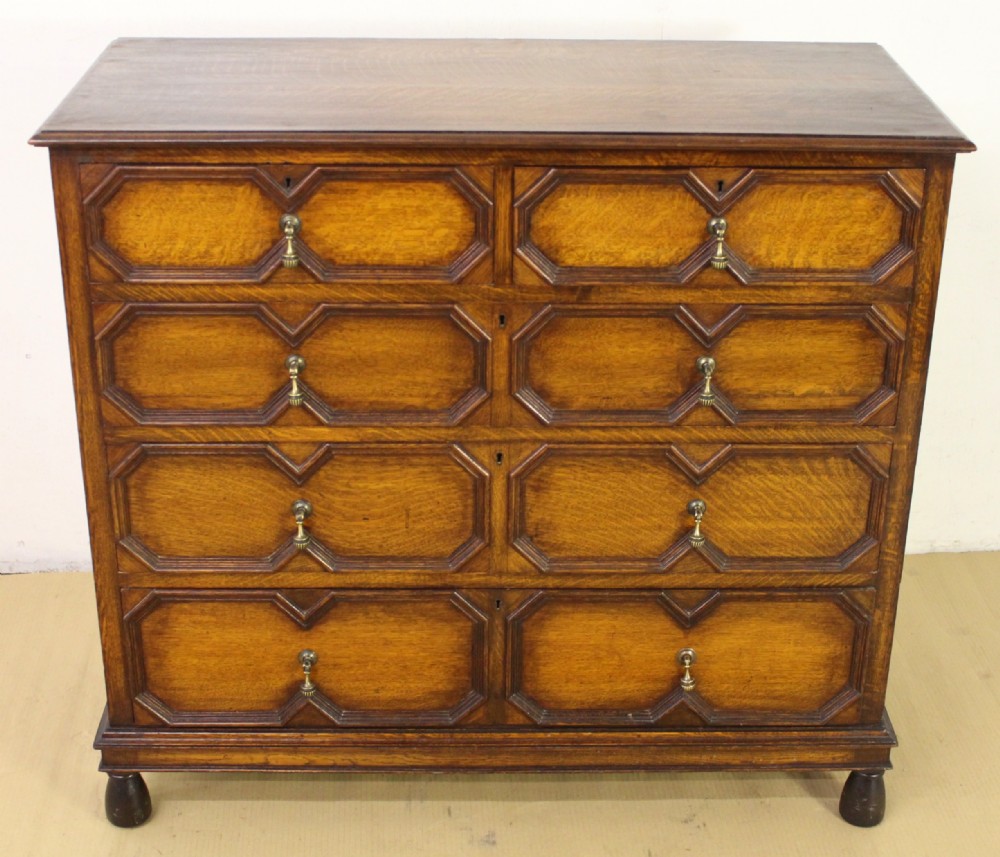 Golden Oak Block Fronted Chest of Drawers