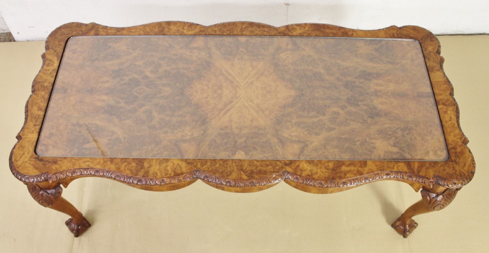 Large Sized Burr Walnut coffee Table View V