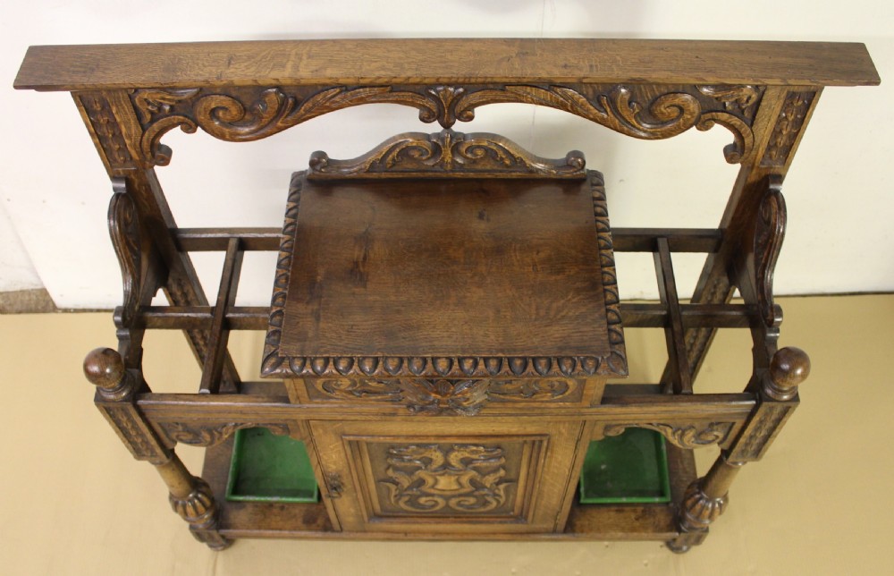 Carved Oak Hall Stand View III