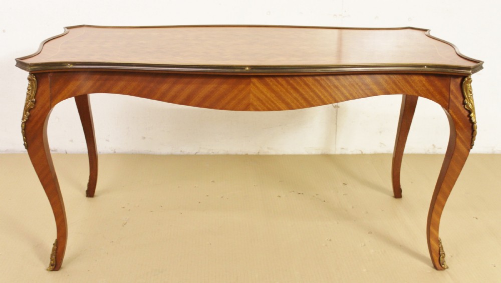 French Kingwood Parquetry Coffee Table View VIII