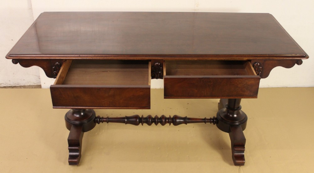 William IV Mahogany Library Table View XI