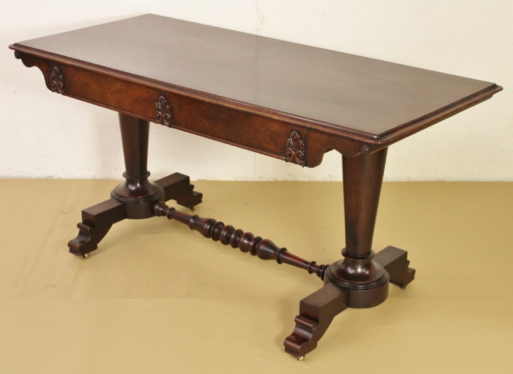William IV Mahogany Library Table View XIII