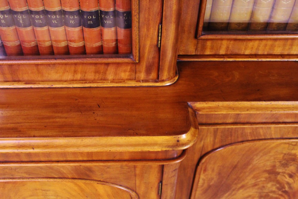 Victorian Mahogany Breakfront Library Bookcase View X