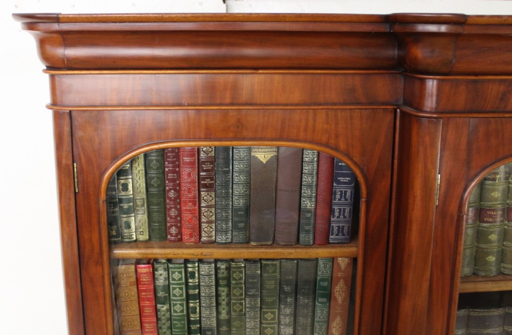 Victorian Mahogany Breakfront Library Bookcase View XII