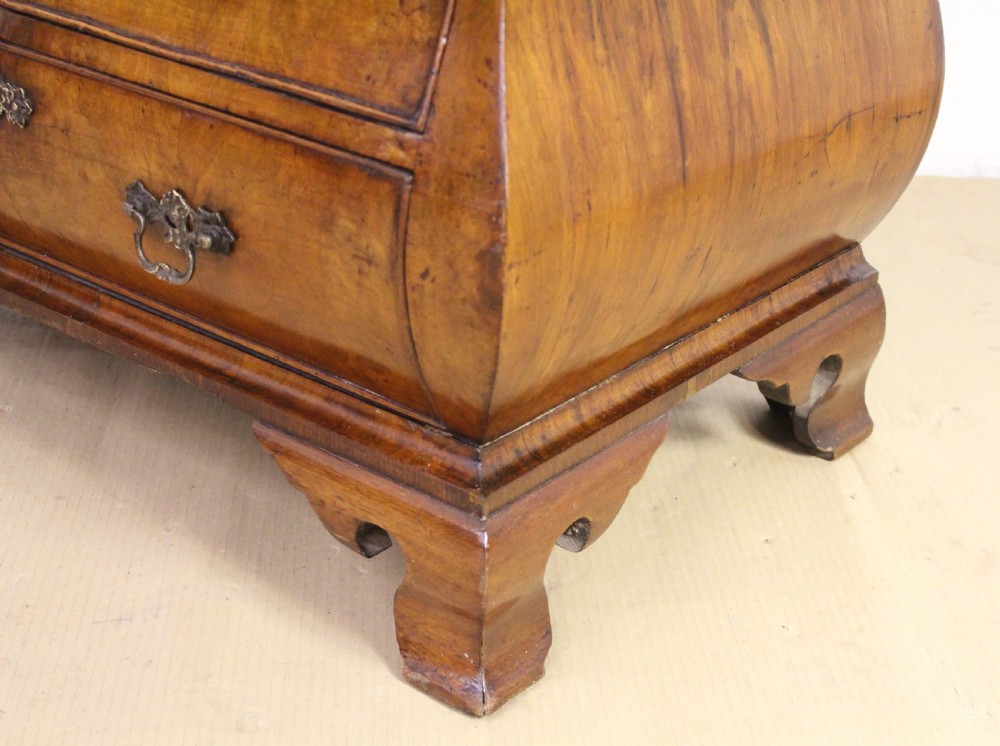 Burr Walnut Dutch Bombe Chest of Drawers View XII